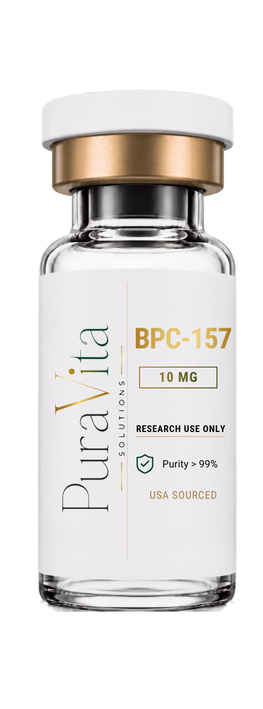 Puravita Solutions BPC-157 research bottle